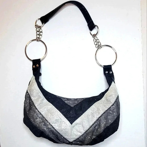 Shoulder & Handbag Black/Silver Sequin - Picture 1 of 9